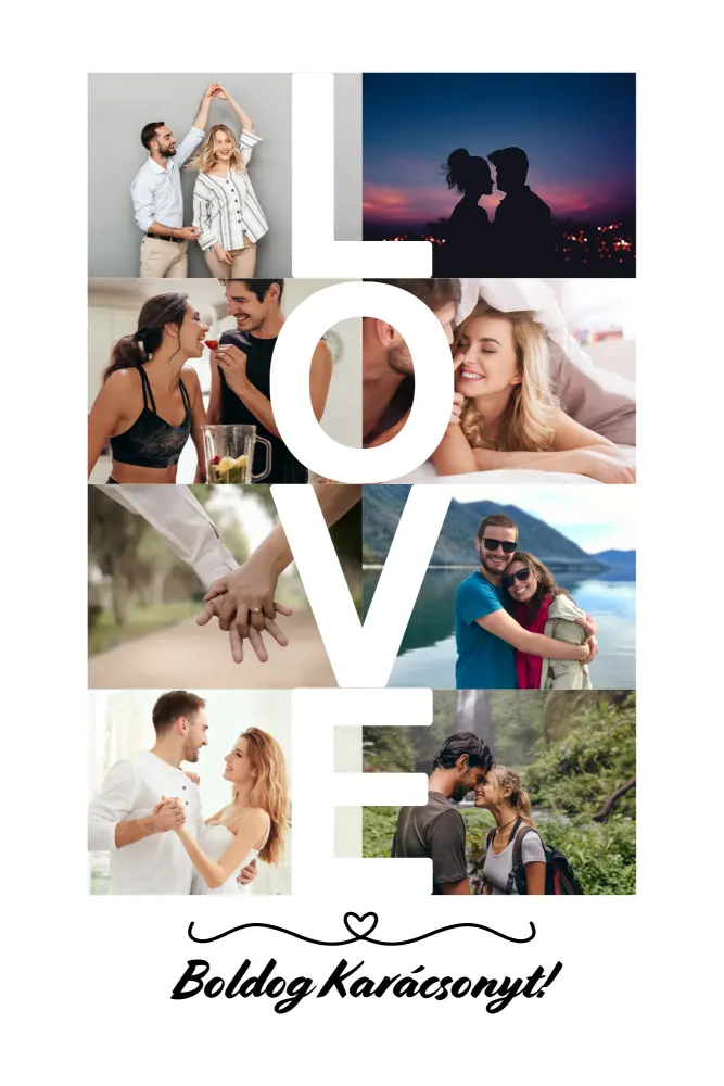 Függőleges LOVE felirattal kollázs - Image 2