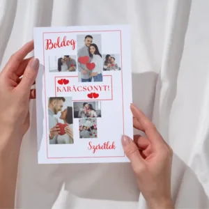 Boldog Karácsonyt feliratos kollázs